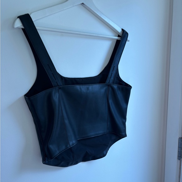 Abercrombie & Fitch Faux Leather Corset Tank Top - Picture 9 of 11